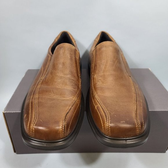 Ecco Helsinki Oxford Dress Shoes Men's Size EU45 US 11-11.5 Cocoa Brown Leather - Picture 2 of 9